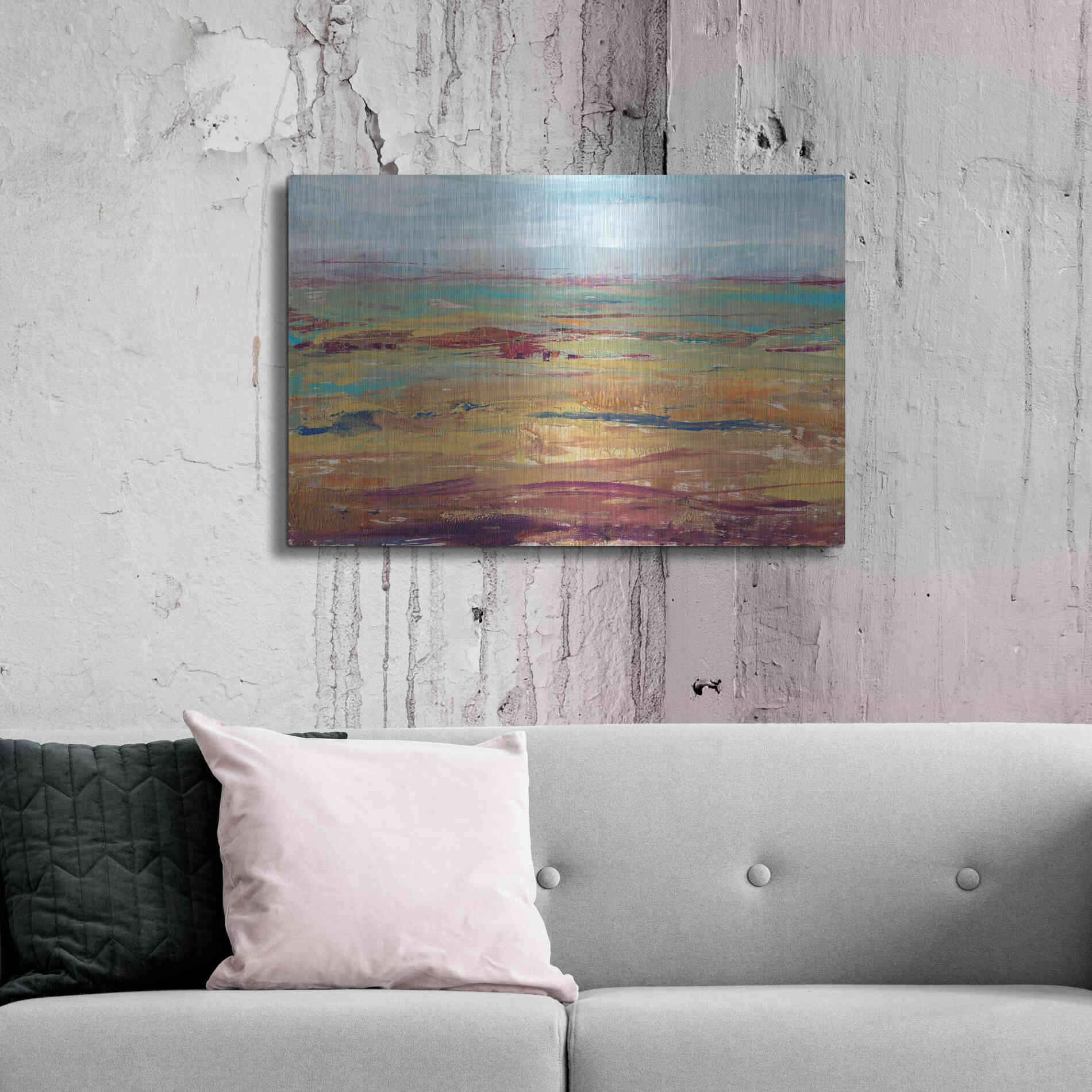 Luxe Metal Art 'Terra Vista II' by Tim O'Toole, Metal Wall Art,36x24