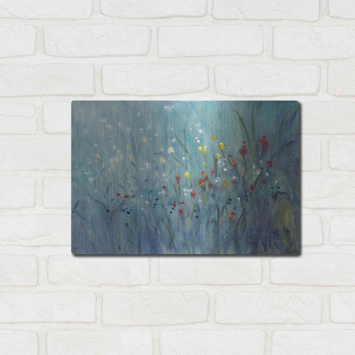 Luxe Metal Art 'Blue Vision I' by Tim O'Toole, Metal Wall Art,16x12