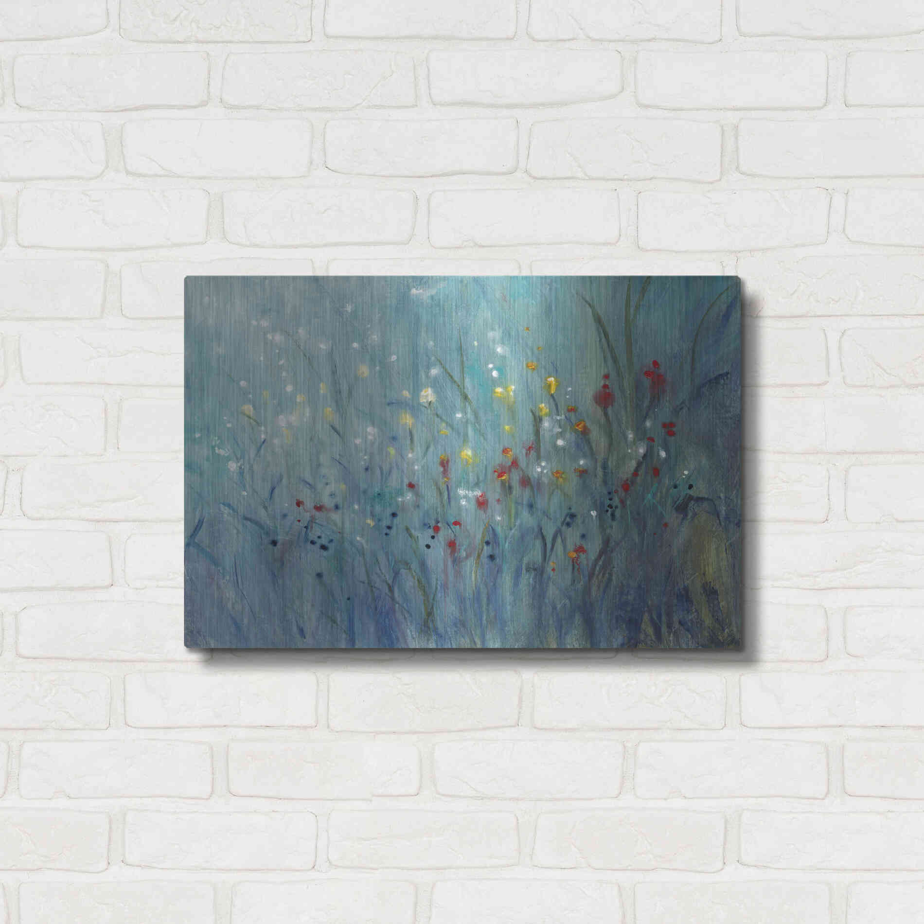 Luxe Metal Art 'Blue Vision I' by Tim O'Toole, Metal Wall Art,24x16