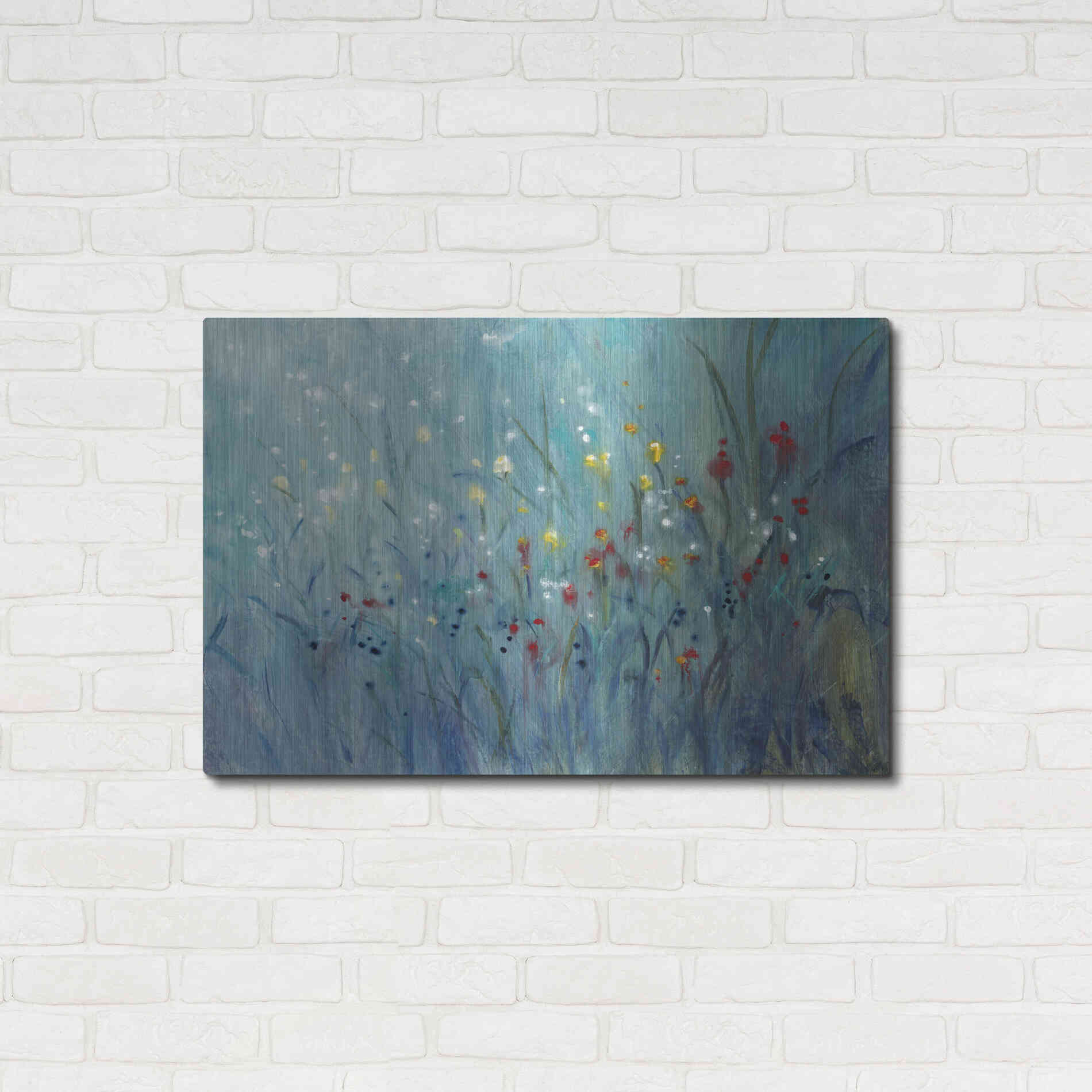 Luxe Metal Art 'Blue Vision I' by Tim O'Toole, Metal Wall Art,36x24