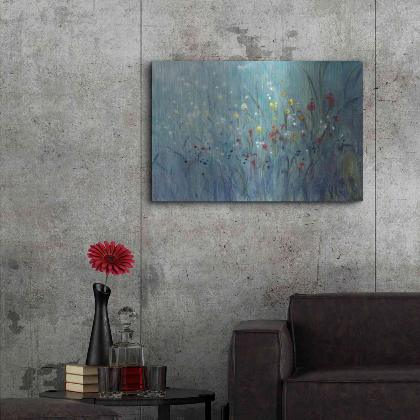 Luxe Metal Art 'Blue Vision I' by Tim O'Toole, Metal Wall Art,36x24