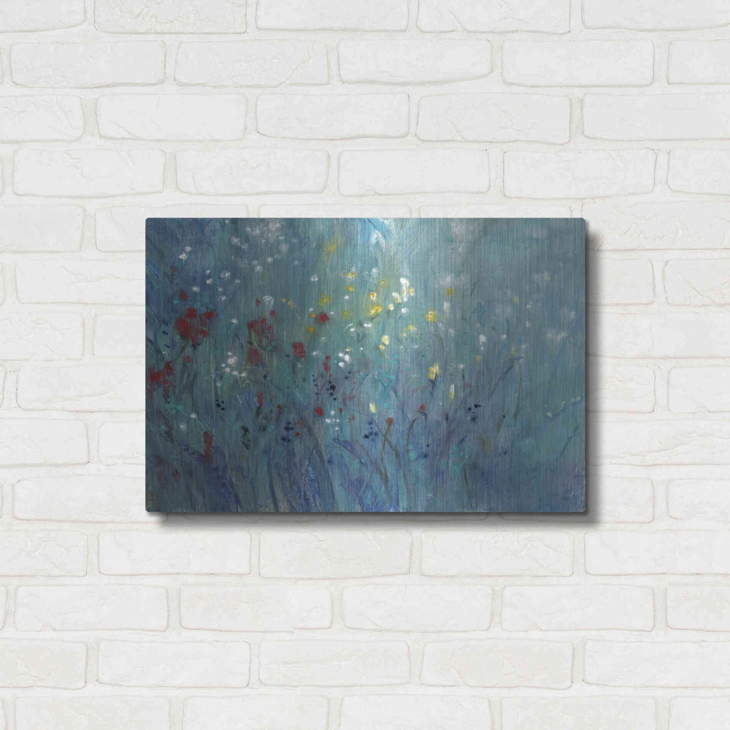 Luxe Metal Art 'Blue Vision II' by Tim O'Toole, Metal Wall Art,24x16