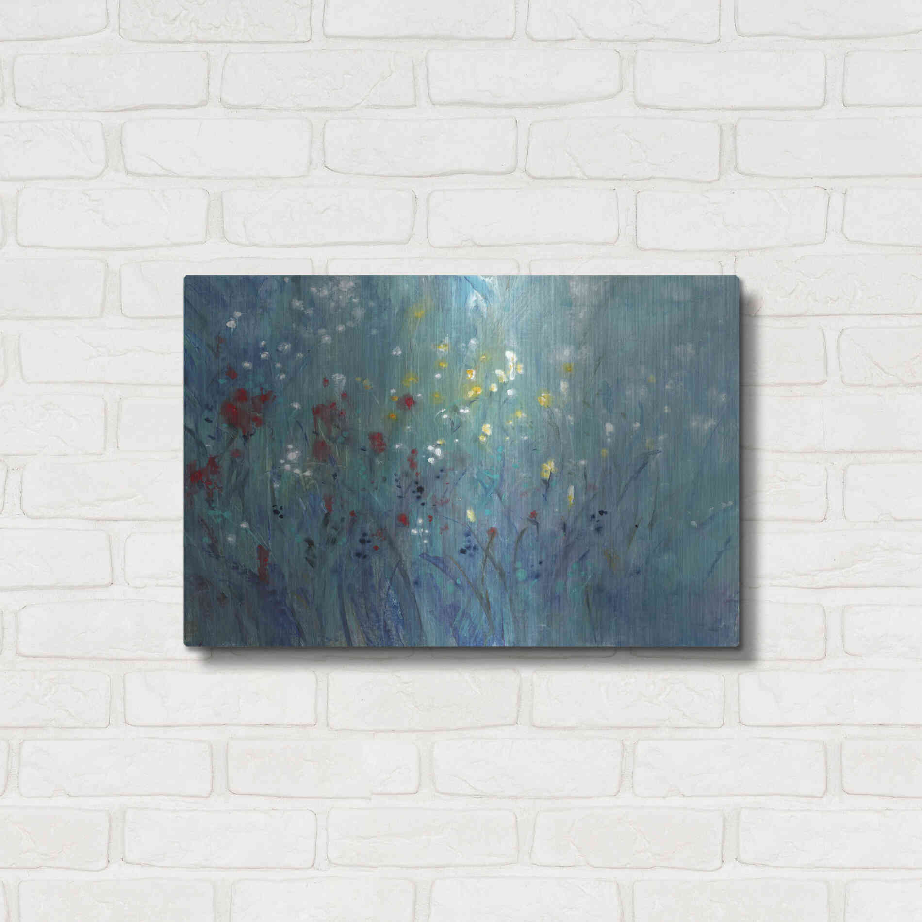 Luxe Metal Art 'Blue Vision II' by Tim O'Toole, Metal Wall Art,24x16