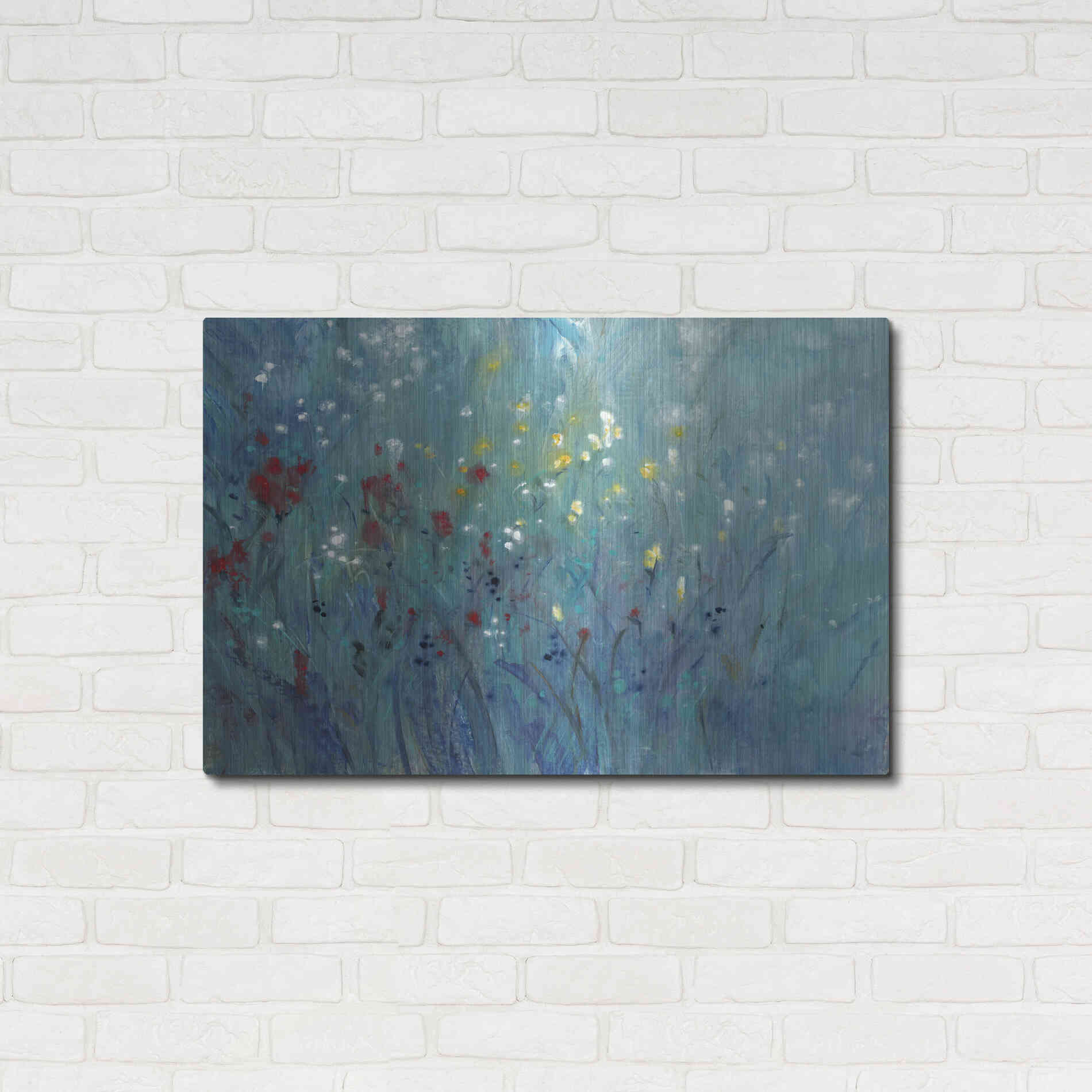 Luxe Metal Art 'Blue Vision II' by Tim O'Toole, Metal Wall Art,36x24