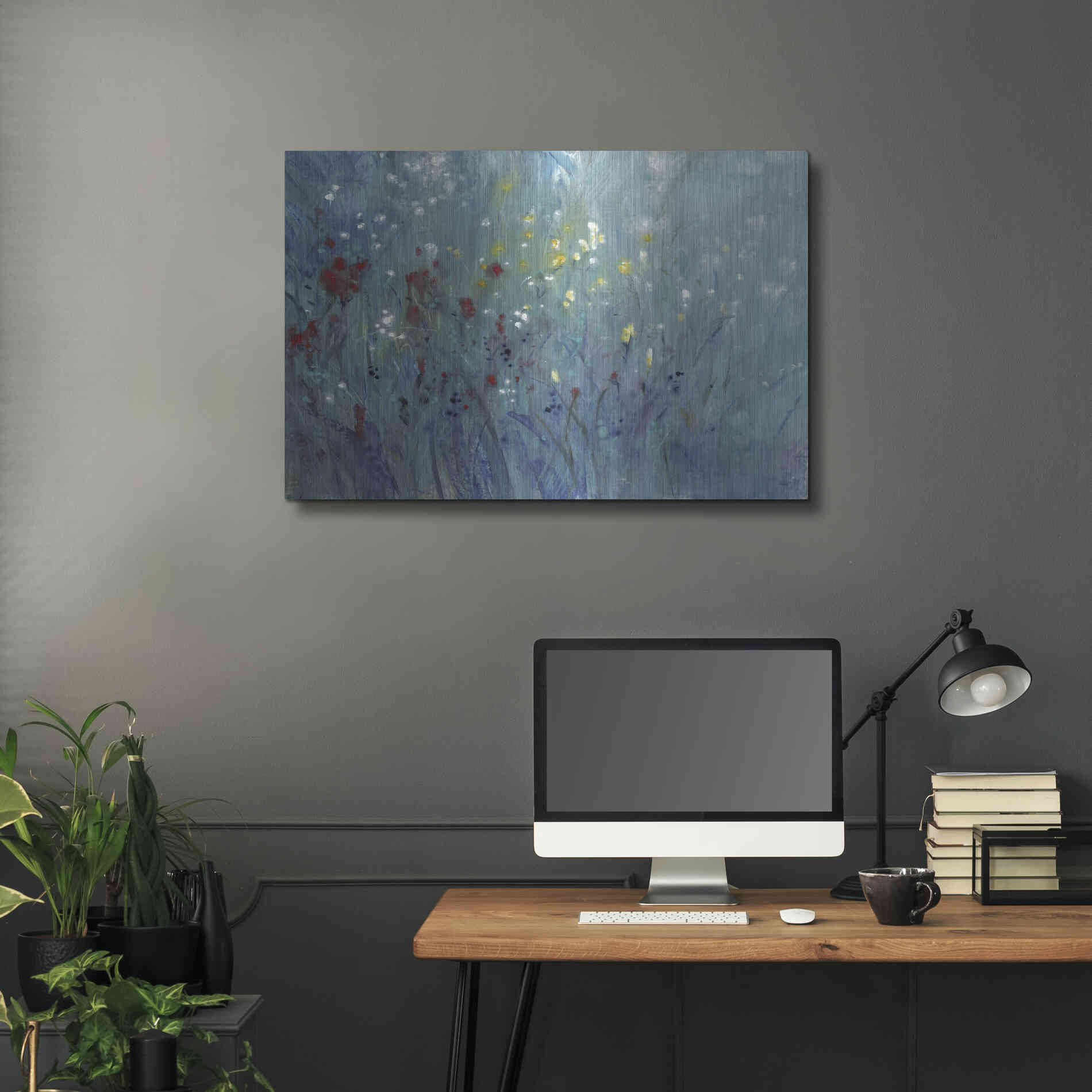 Luxe Metal Art 'Blue Vision II' by Tim O'Toole, Metal Wall Art,36x24