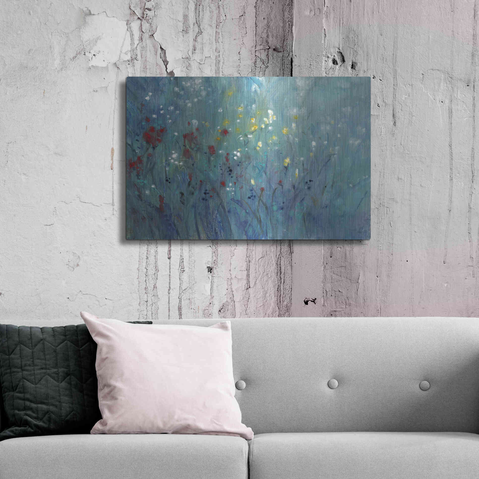 Luxe Metal Art 'Blue Vision II' by Tim O'Toole, Metal Wall Art,36x24