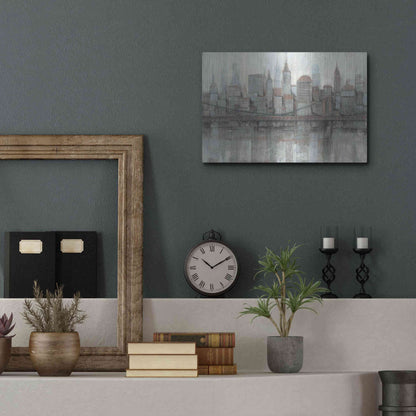 Luxe Metal Art 'City Center I' by Tim O'Toole, Metal Wall Art,16x12