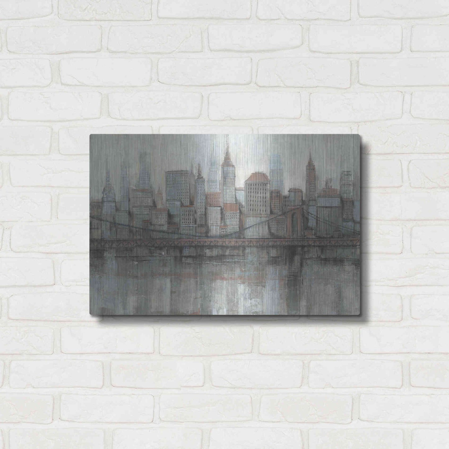 Luxe Metal Art 'City Center I' by Tim O'Toole, Metal Wall Art,24x16