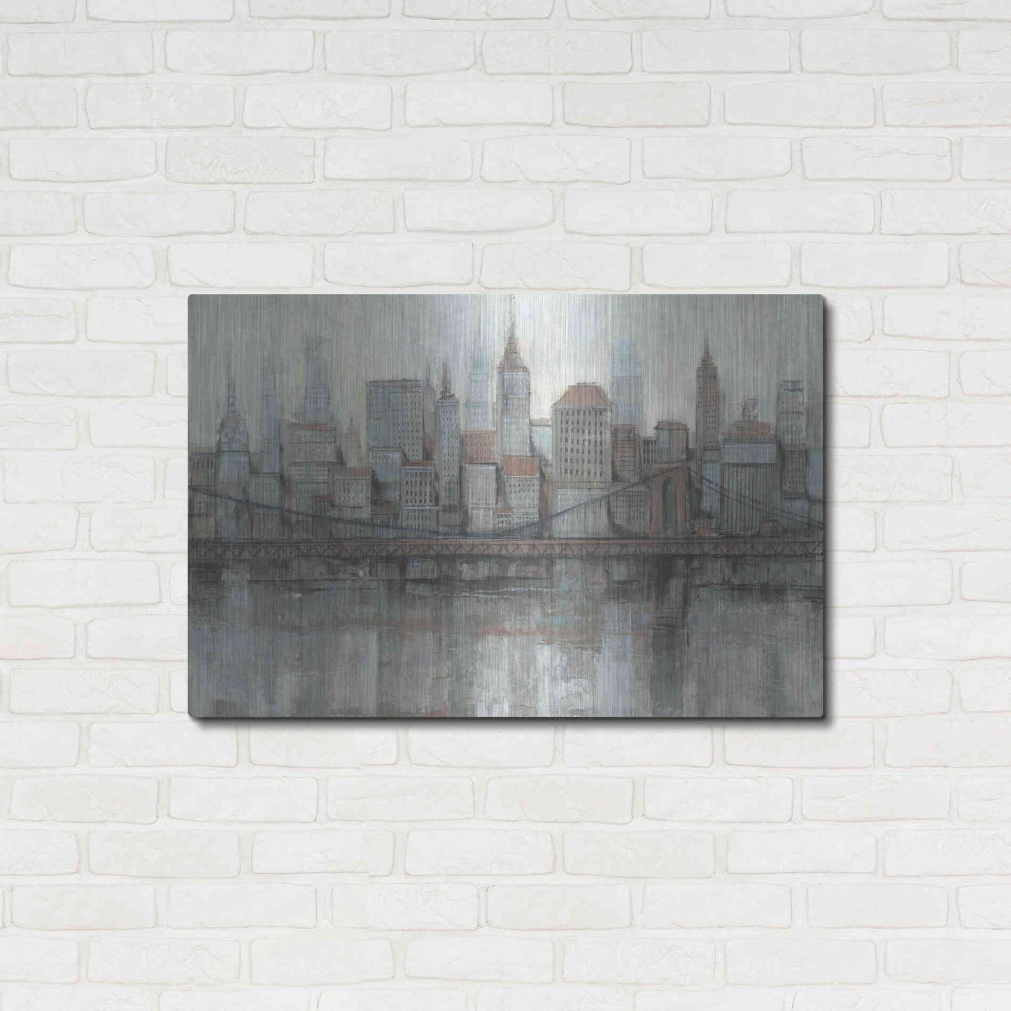 Luxe Metal Art 'City Center I' by Tim O'Toole, Metal Wall Art,36x24