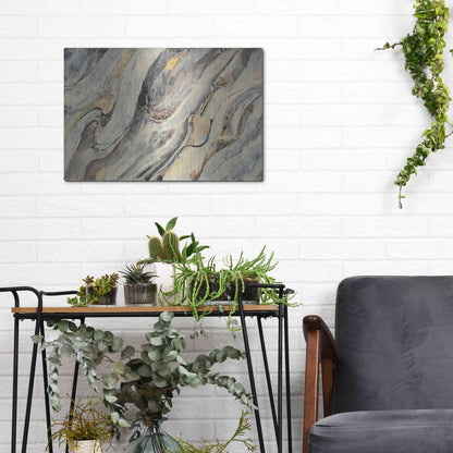 Luxe Metal Art 'Golden Falls' by Albena Hristova, Metal Wall Art,16x12