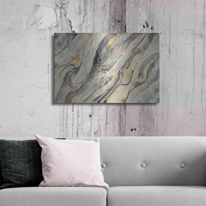 Luxe Metal Art 'Golden Falls' by Albena Hristova, Metal Wall Art,36x24