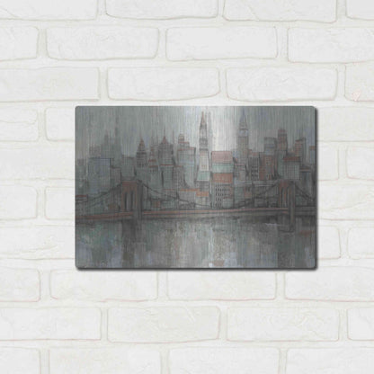 Luxe Metal Art 'City Center II' by Tim O'Toole, Metal Wall Art,16x12