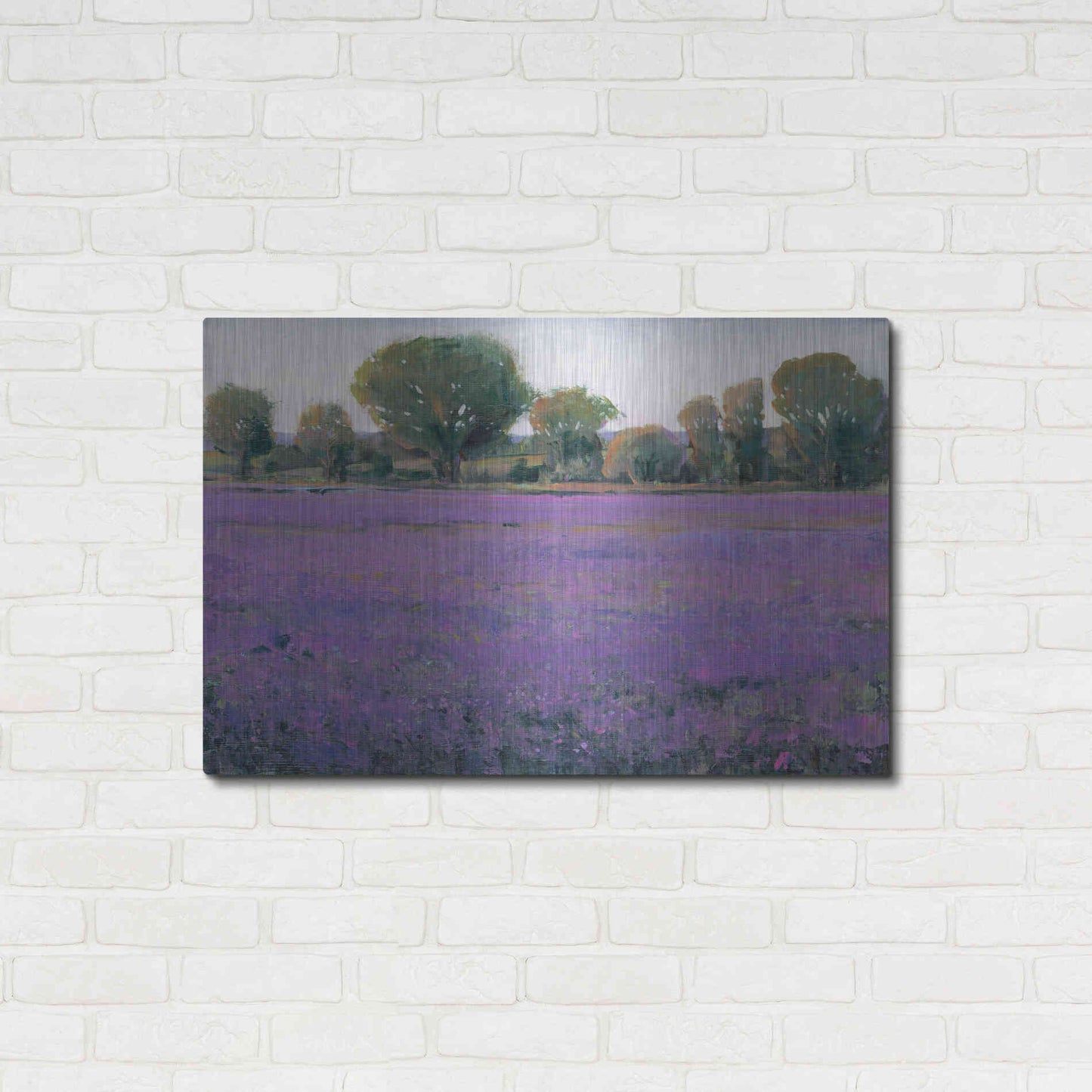 Luxe Metal Art 'Lavender Field I' by Tim O'Toole, Metal Wall Art,36x24