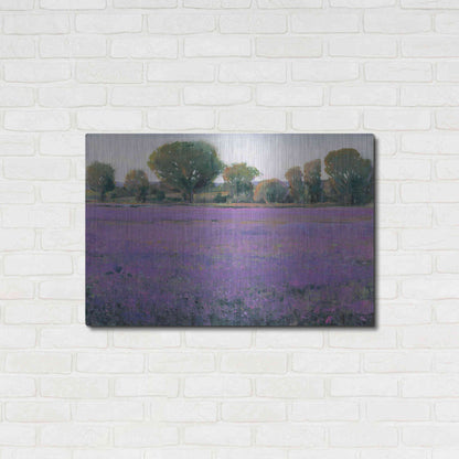 Luxe Metal Art 'Lavender Field I' by Tim O'Toole, Metal Wall Art,36x24