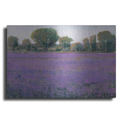 Luxe Metal Art 'Lavender Field I' by Tim O'Toole, Metal Wall Art