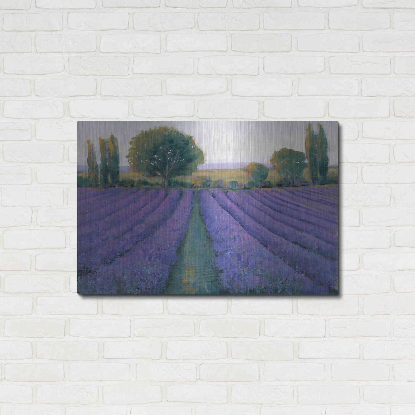 Luxe Metal Art 'Lavender Field II' by Tim O'Toole, Metal Wall Art,36x24