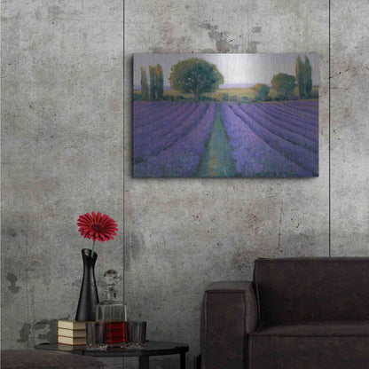 Luxe Metal Art 'Lavender Field II' by Tim O'Toole, Metal Wall Art,36x24