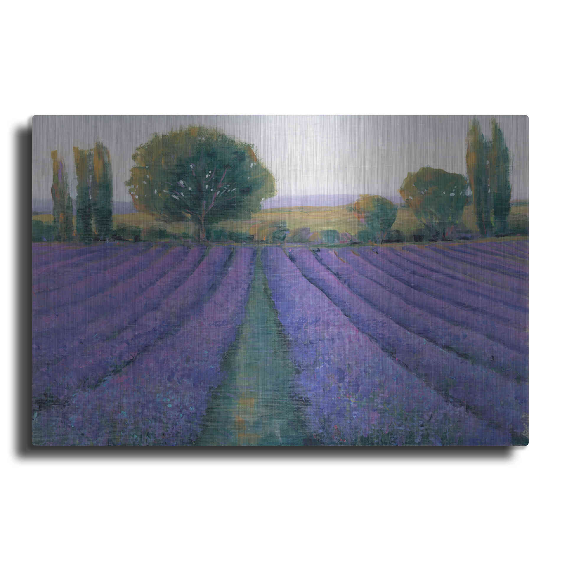 Luxe Metal Art 'Lavender Field II' by Tim O'Toole, Metal Wall Art