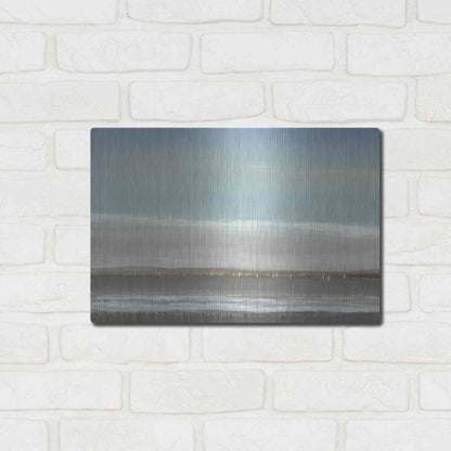 Luxe Metal Art 'Distant Coast I' by Tim O'Toole, Metal Wall Art,16x12