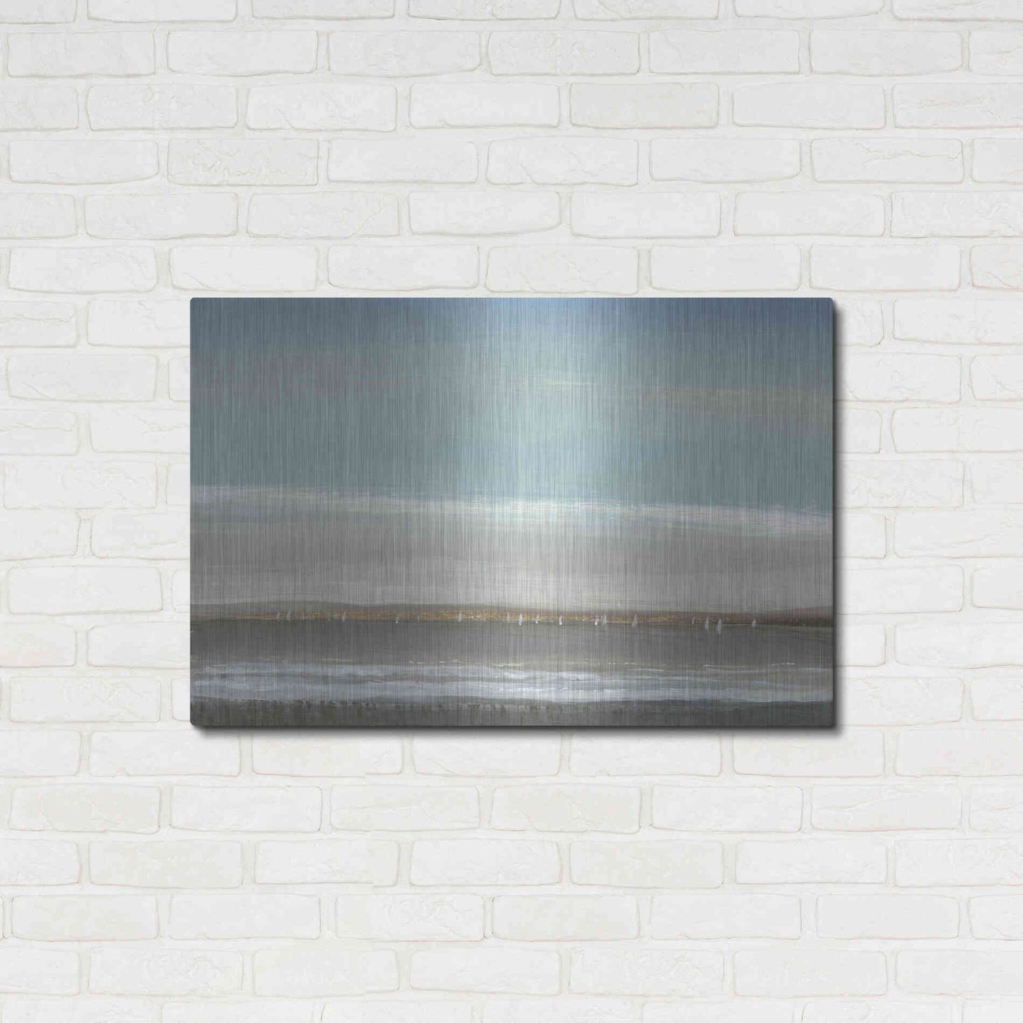 Luxe Metal Art 'Distant Coast I' by Tim O'Toole, Metal Wall Art,36x24