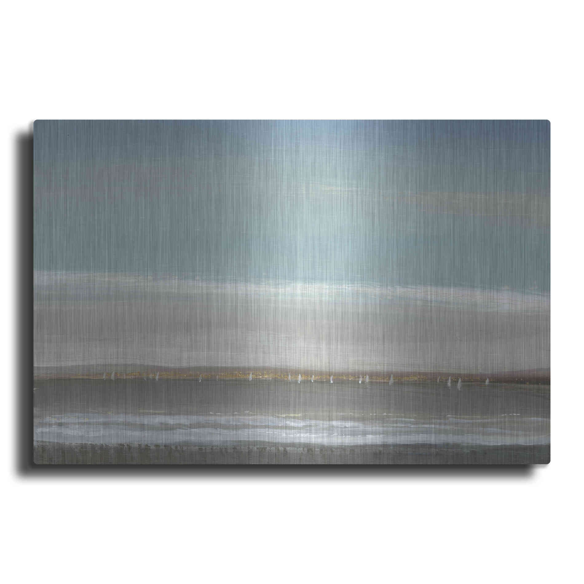 Luxe Metal Art 'Distant Coast I' by Tim O'Toole, Metal Wall Art