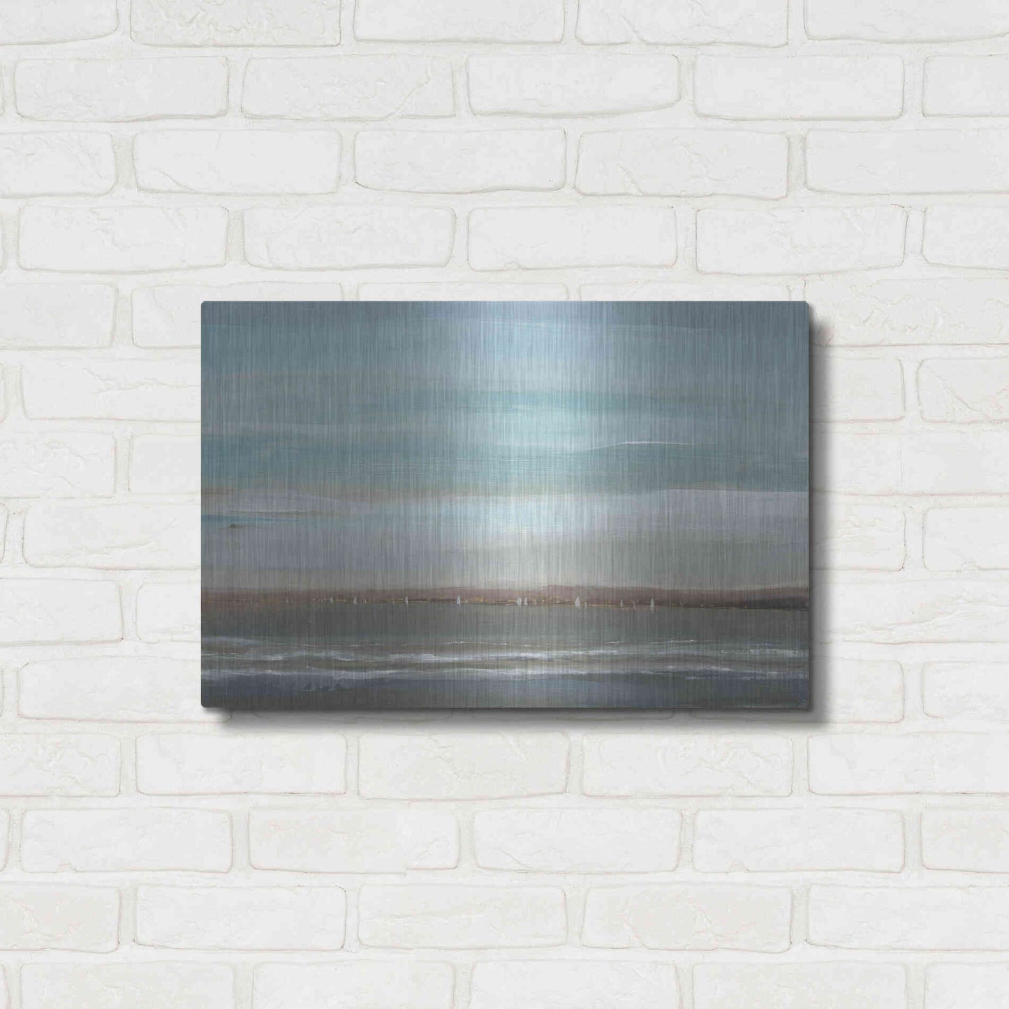 Luxe Metal Art 'Distant Coast II' by Tim O'Toole, Metal Wall Art,24x16