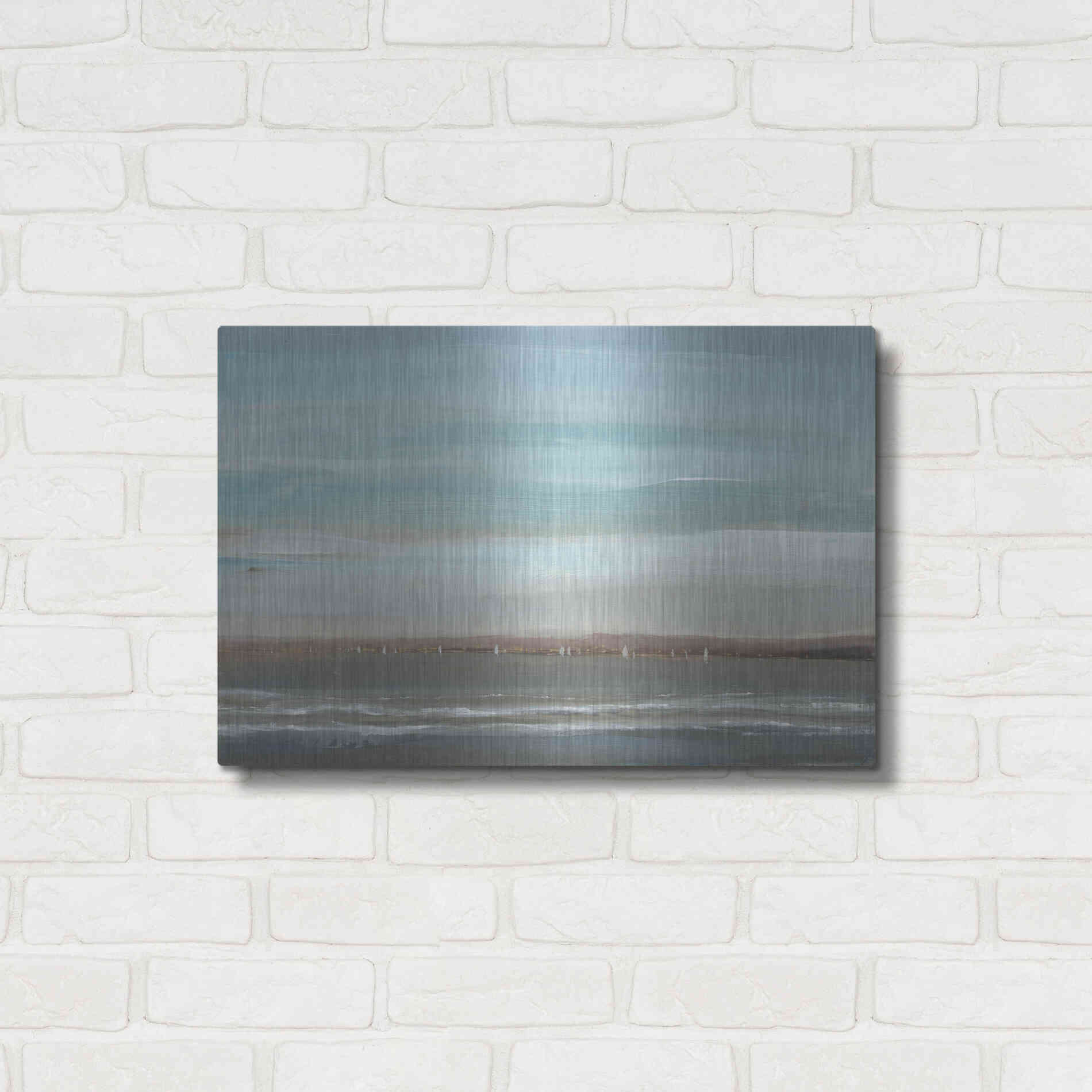 Luxe Metal Art 'Distant Coast II' by Tim O'Toole, Metal Wall Art,24x16