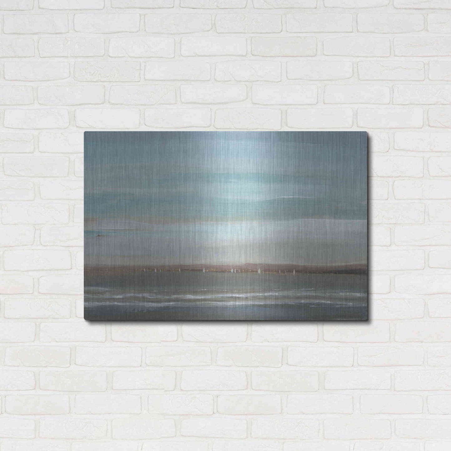Luxe Metal Art 'Distant Coast II' by Tim O'Toole, Metal Wall Art,36x24