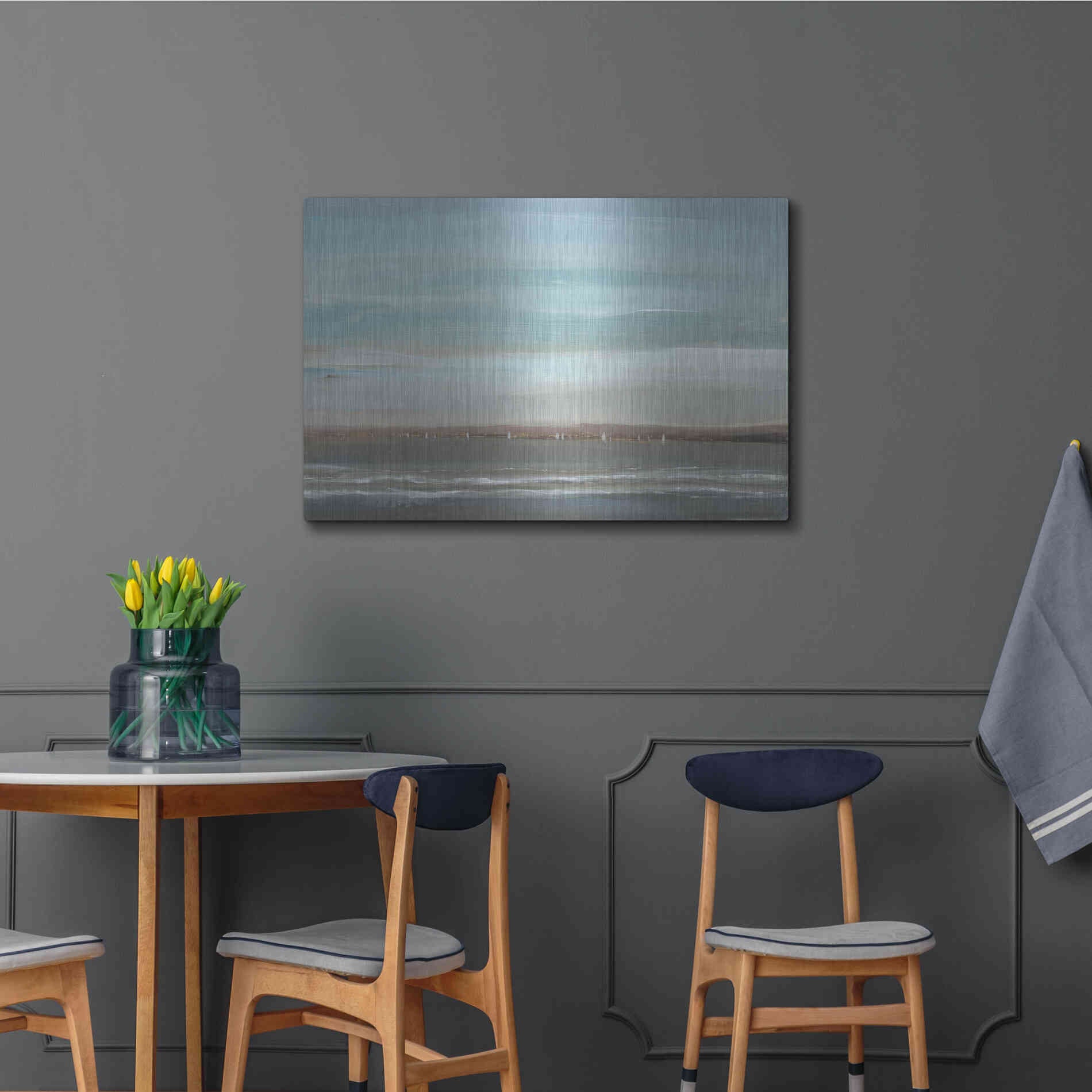 Luxe Metal Art 'Distant Coast II' by Tim O'Toole, Metal Wall Art,36x24