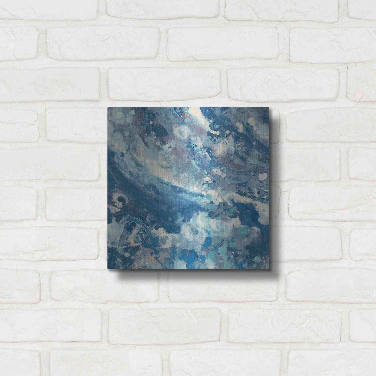 Luxe Metal Art 'Water IV' by Albena Hristova, Metal Wall Art,12x12