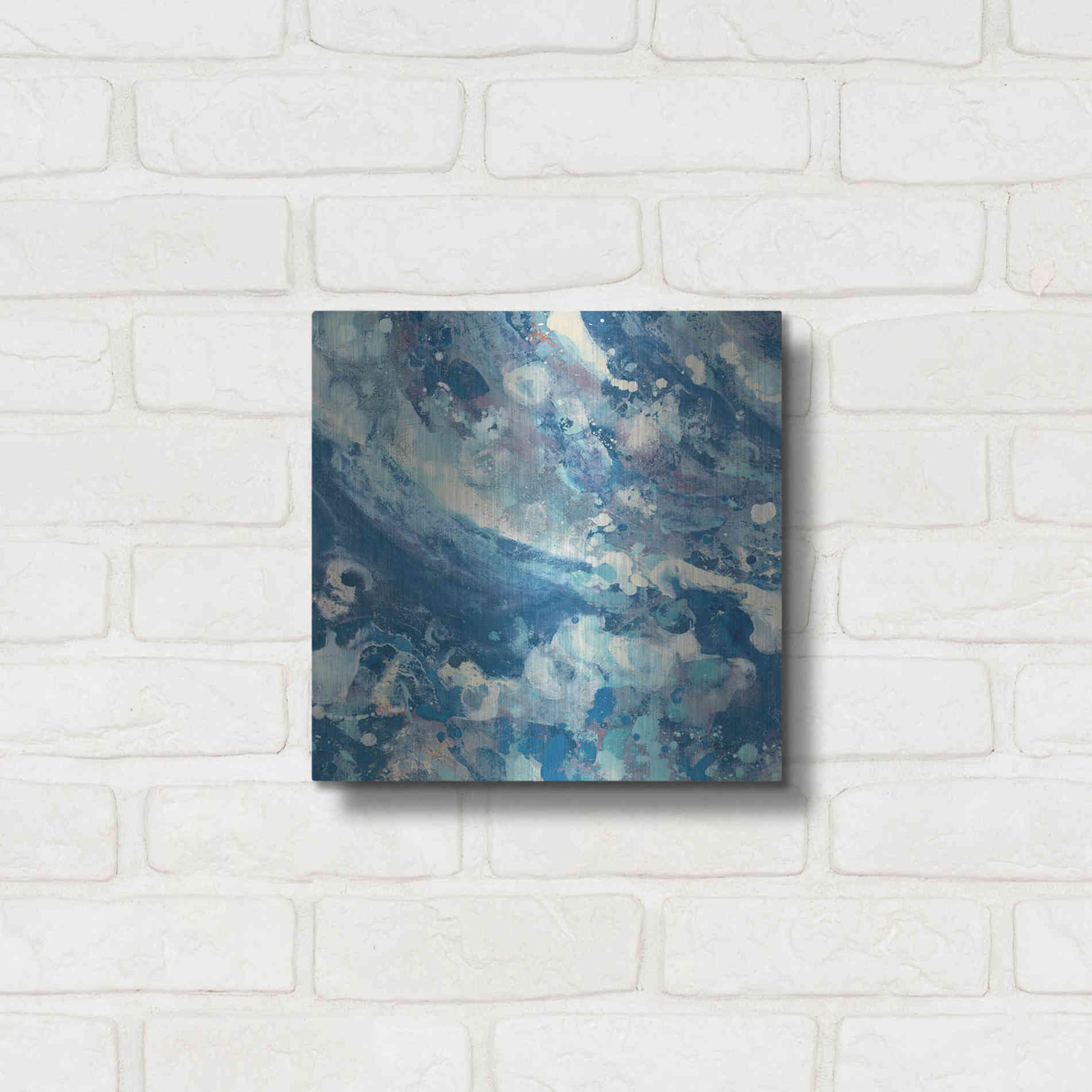 Luxe Metal Art 'Water IV' by Albena Hristova, Metal Wall Art,12x12