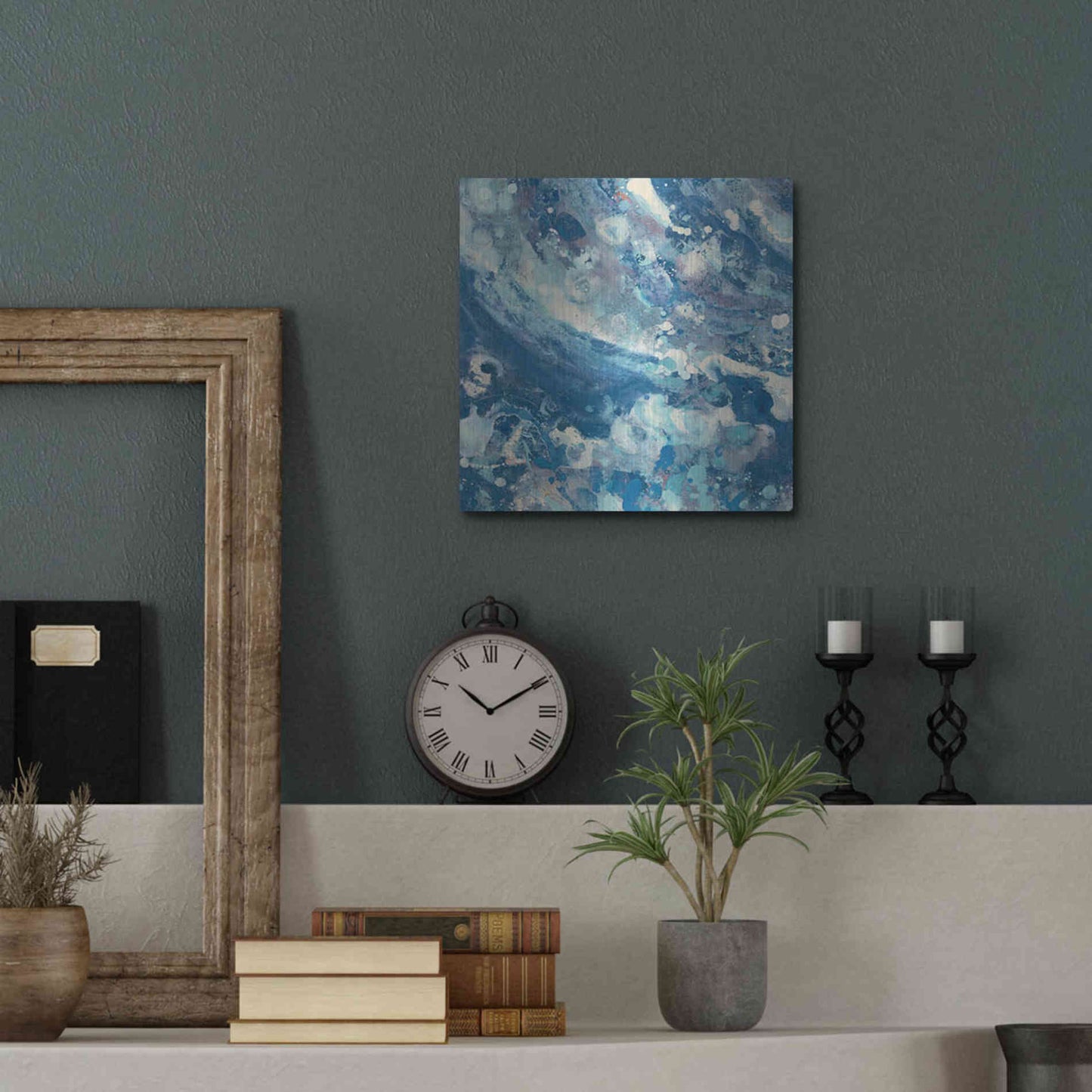 Luxe Metal Art 'Water IV' by Albena Hristova, Metal Wall Art,12x12