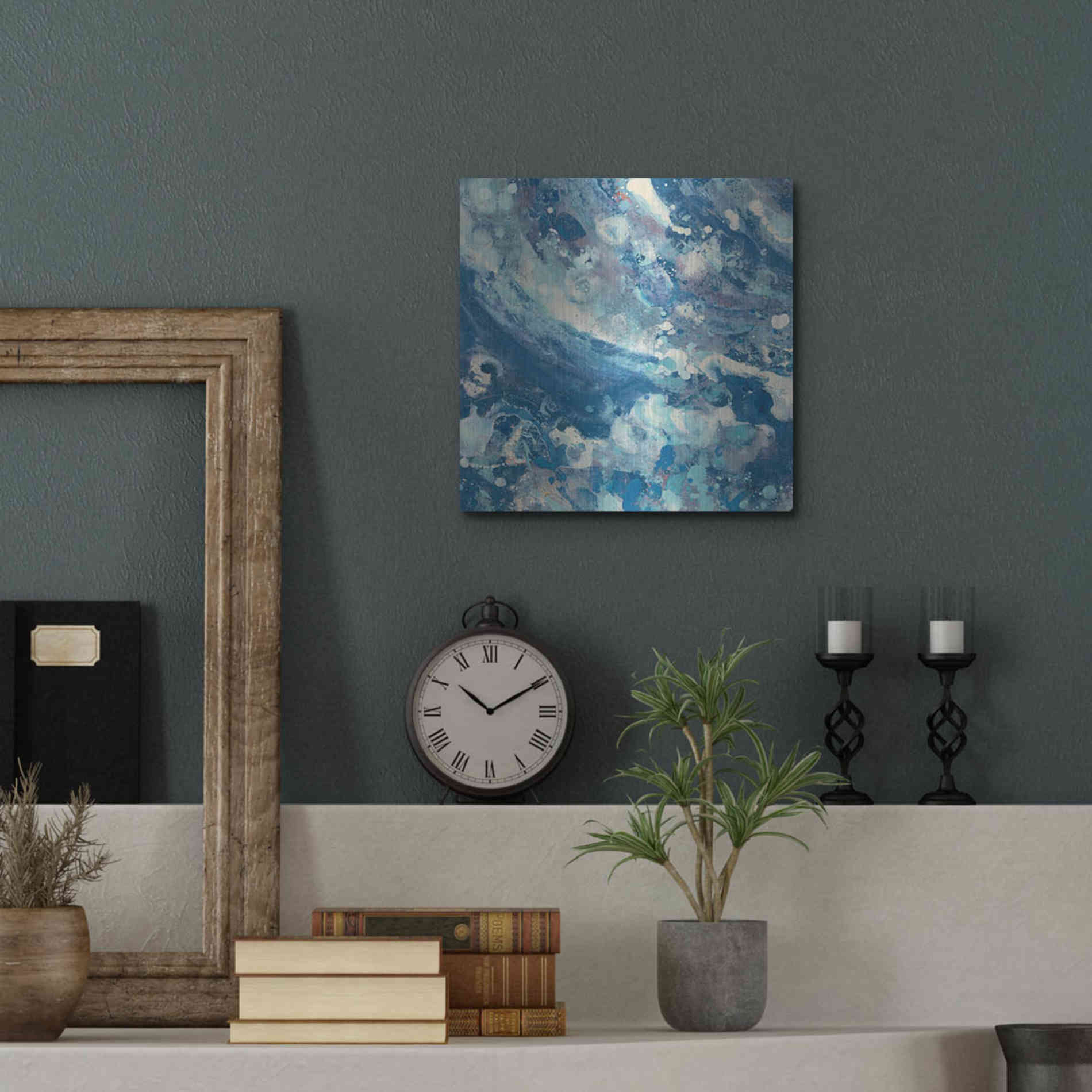 Luxe Metal Art 'Water IV' by Albena Hristova, Metal Wall Art,12x12