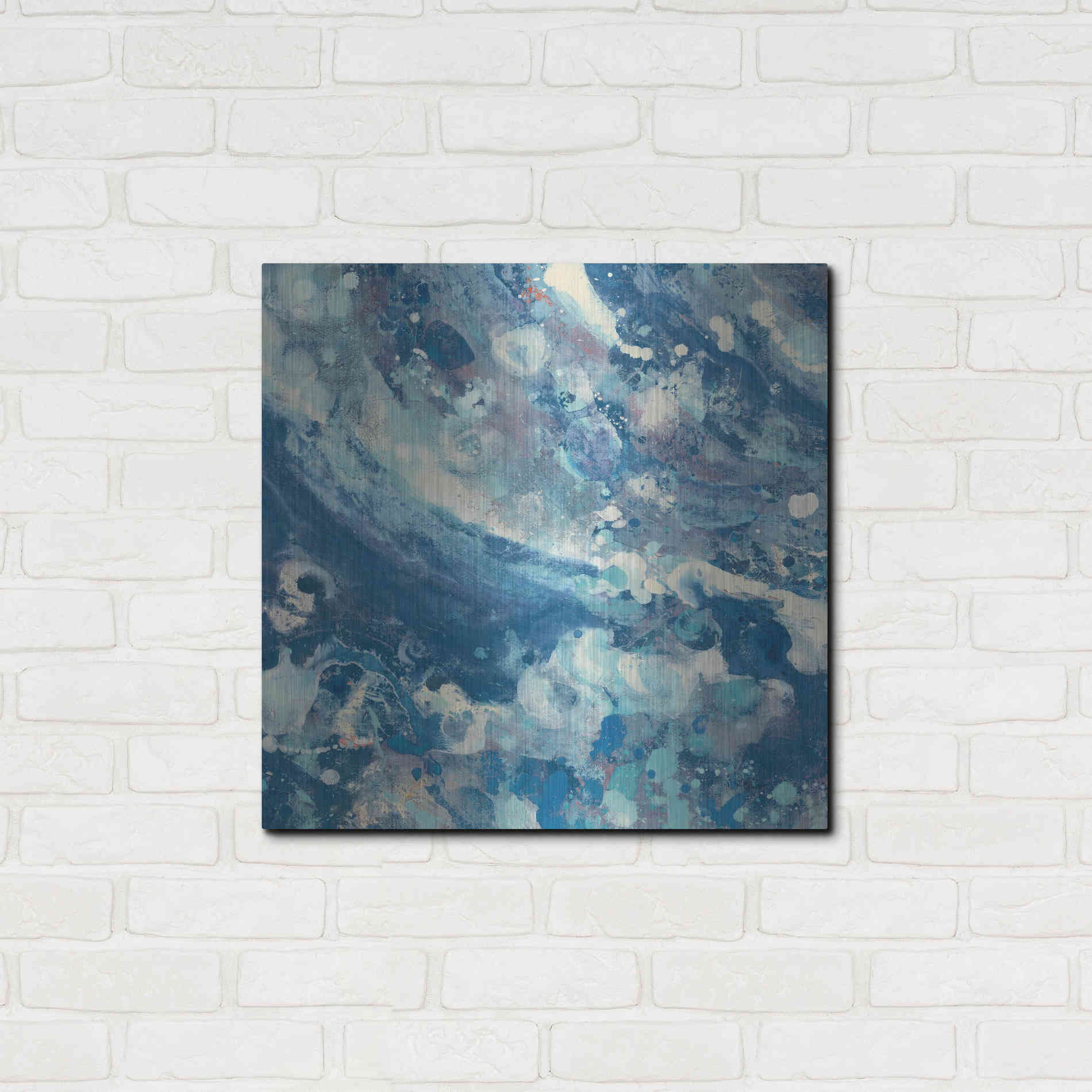 Luxe Metal Art 'Water IV' by Albena Hristova, Metal Wall Art,24x24