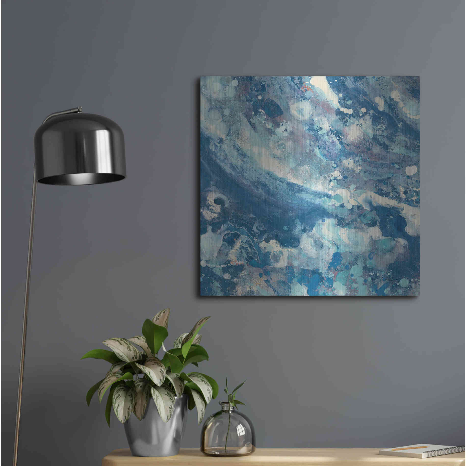 Luxe Metal Art 'Water IV' by Albena Hristova, Metal Wall Art,24x24