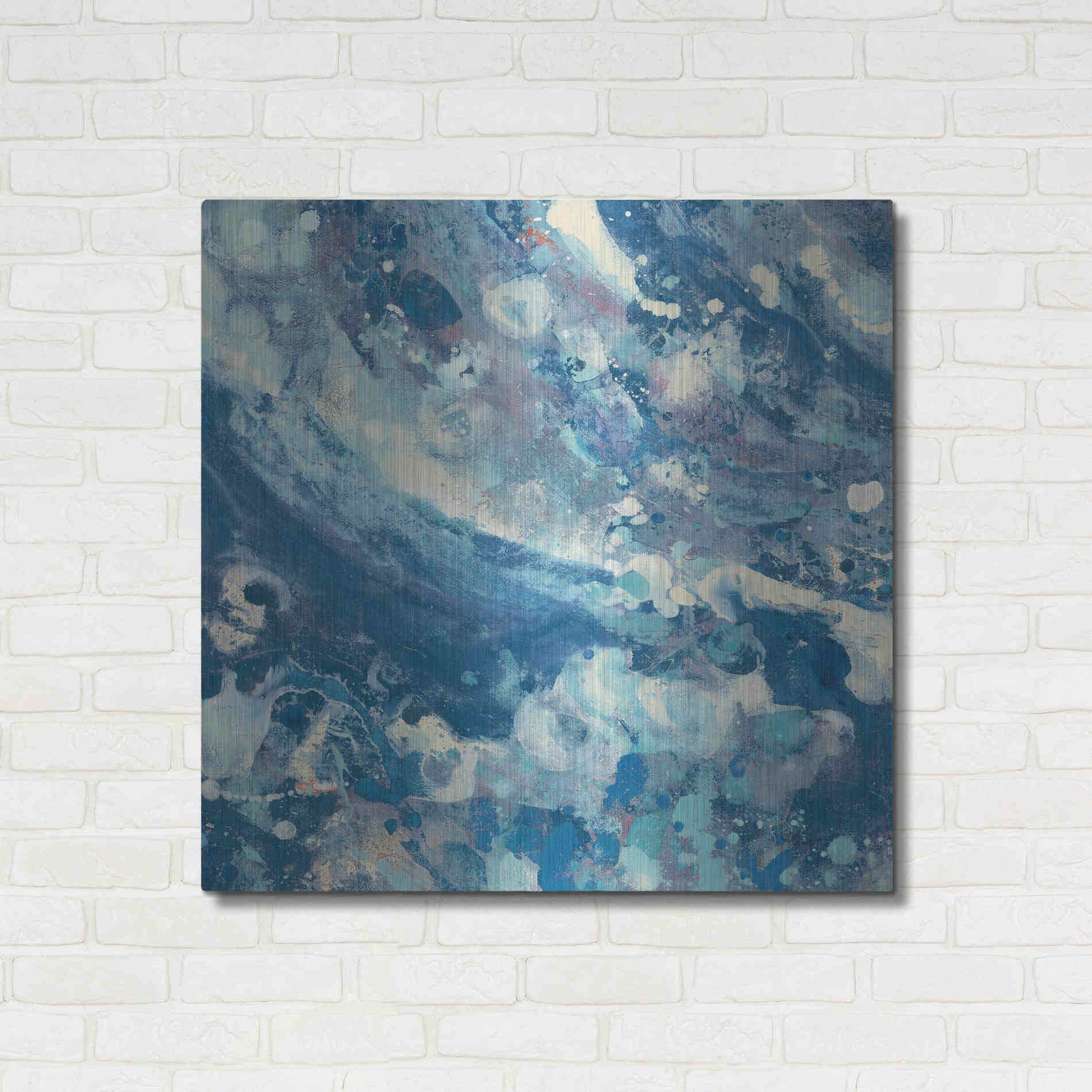 Luxe Metal Art 'Water IV' by Albena Hristova, Metal Wall Art,36x36