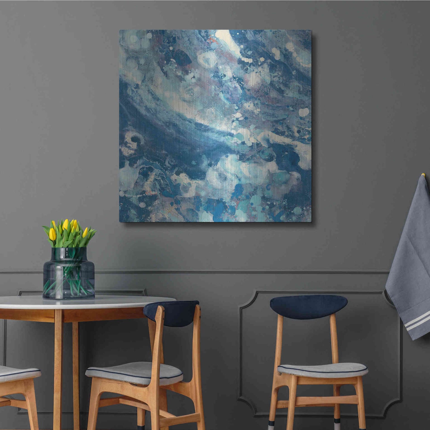 Luxe Metal Art 'Water IV' by Albena Hristova, Metal Wall Art,36x36