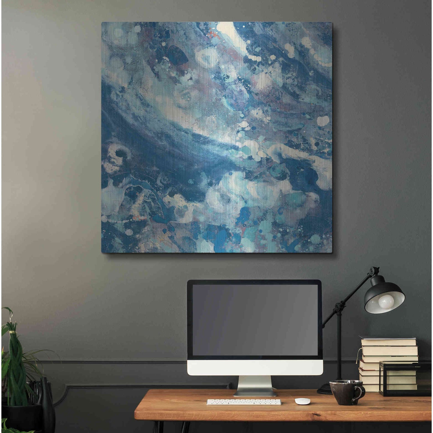 Luxe Metal Art 'Water IV' by Albena Hristova, Metal Wall Art,36x36
