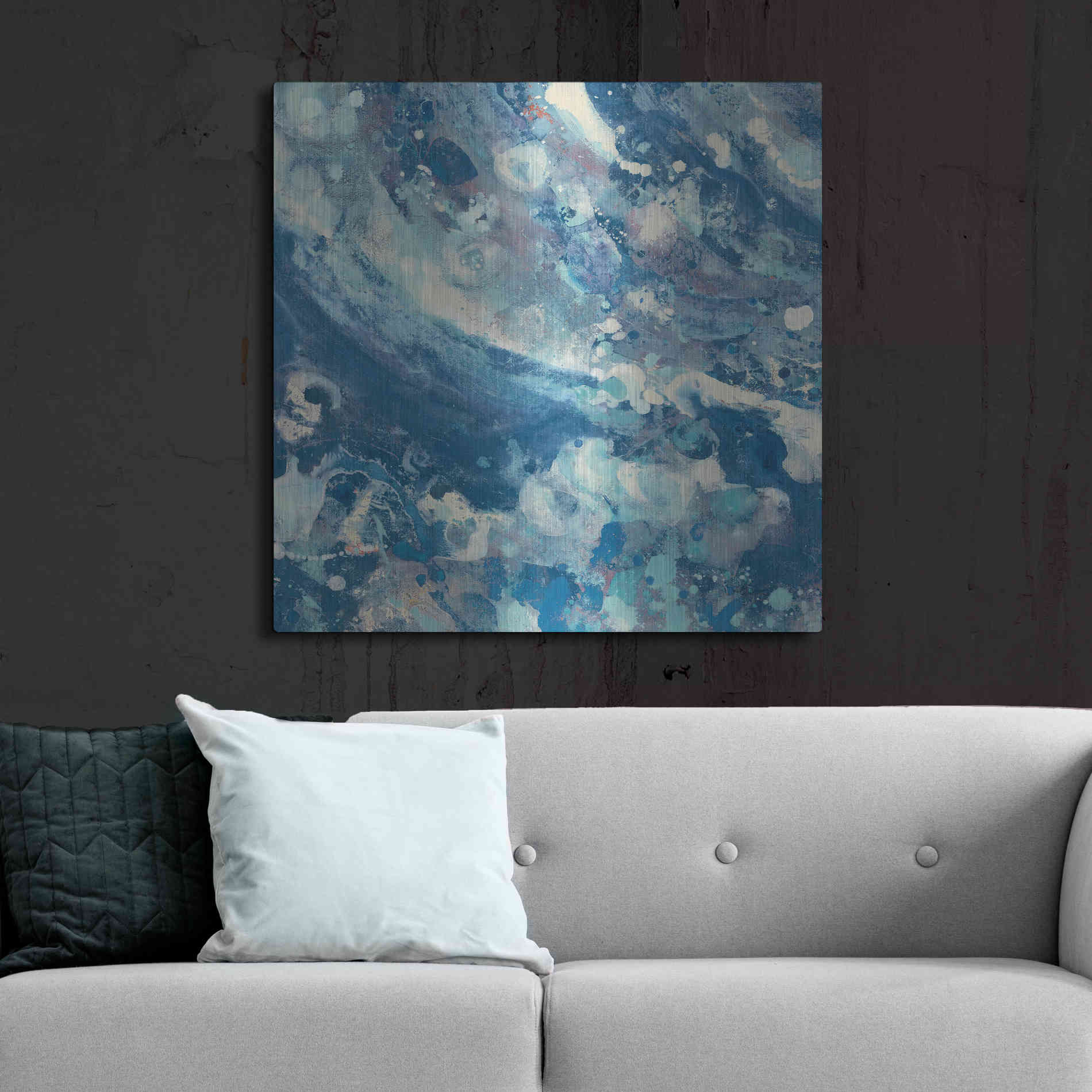 Luxe Metal Art 'Water IV' by Albena Hristova, Metal Wall Art,36x36