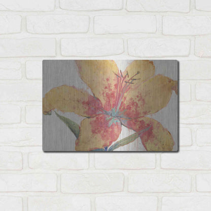 Luxe Metal Art 'Blooming Lily' by Tim O'Toole, Metal Wall Art,16x12