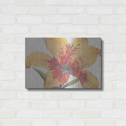 Luxe Metal Art 'Blooming Lily' by Tim O'Toole, Metal Wall Art,24x16
