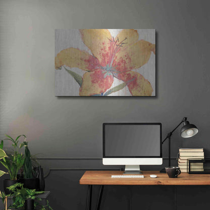 Luxe Metal Art 'Blooming Lily' by Tim O'Toole, Metal Wall Art,36x24