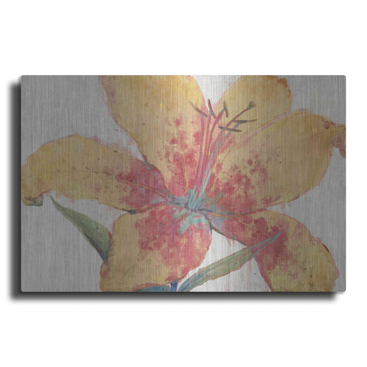 Luxe Metal Art 'Blooming Lily' by Tim O'Toole, Metal Wall Art