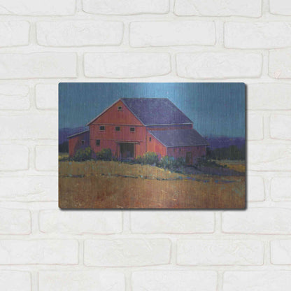 Luxe Metal Art 'Colorful Barn View II' by Tim O'Toole, Metal Wall Art,16x12