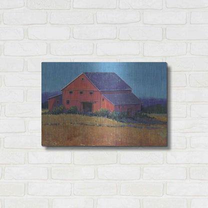 Luxe Metal Art 'Colorful Barn View II' by Tim O'Toole, Metal Wall Art,24x16