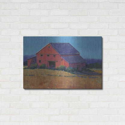 Luxe Metal Art 'Colorful Barn View II' by Tim O'Toole, Metal Wall Art,36x24