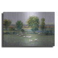 Luxe Metal Art 'Field of Sheep I' by Tim O'Toole, Metal Wall Art