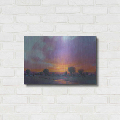 Luxe Metal Art 'Fiery Sunset I' by Tim O'Toole, Metal Wall Art,24x16