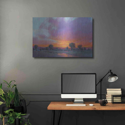 Luxe Metal Art 'Fiery Sunset I' by Tim O'Toole, Metal Wall Art,36x24