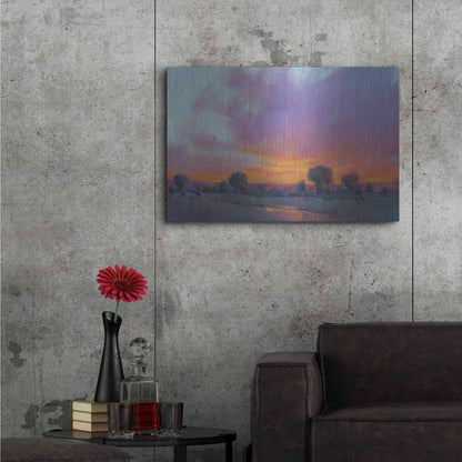 Luxe Metal Art 'Fiery Sunset I' by Tim O'Toole, Metal Wall Art,36x24